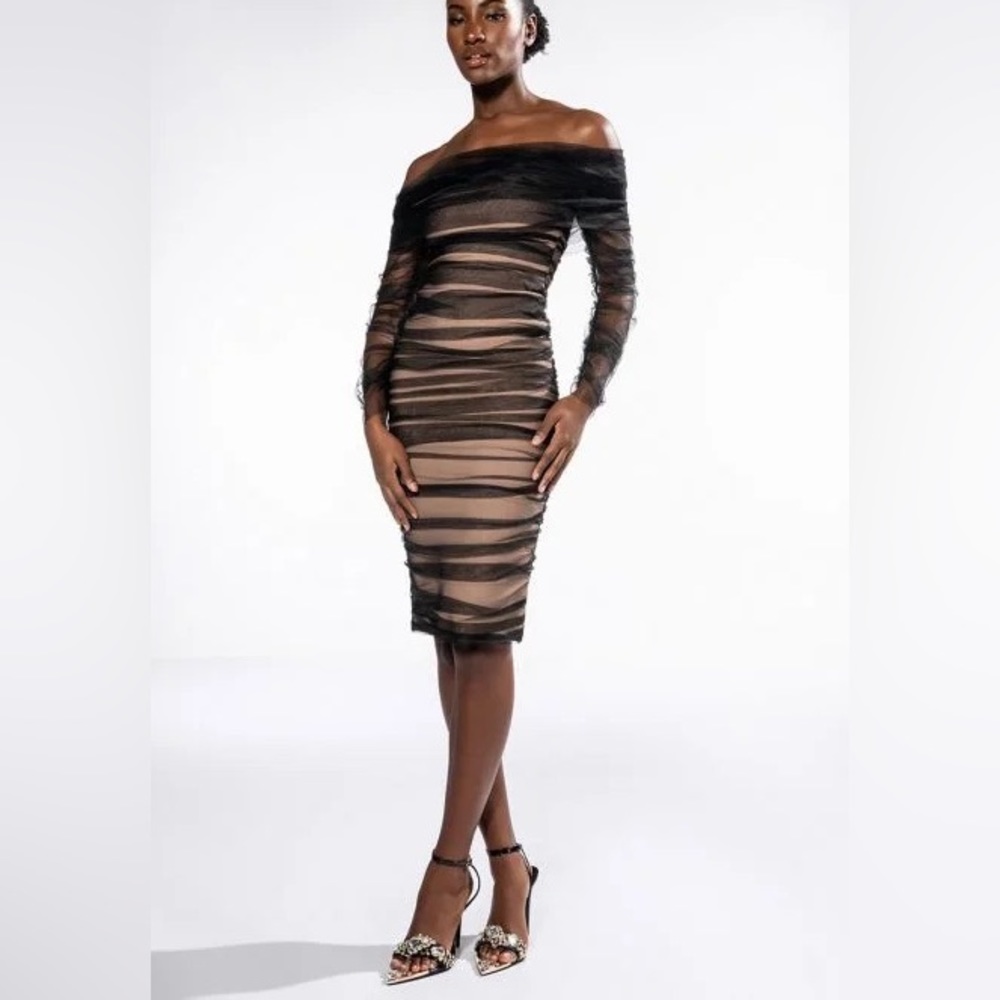 Tres chick midi black dress